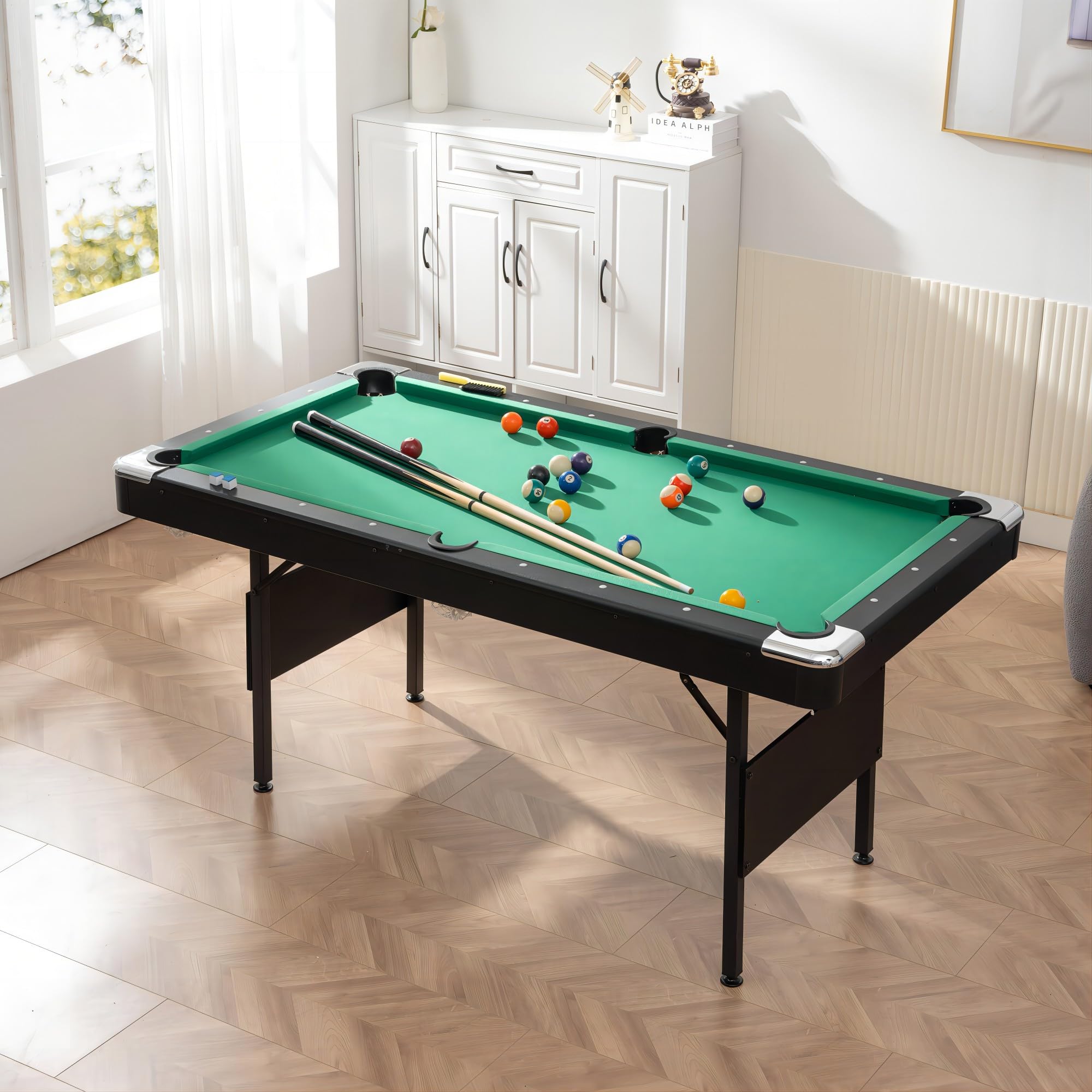 6ft Folding Portable Pool Table Set - 65.75