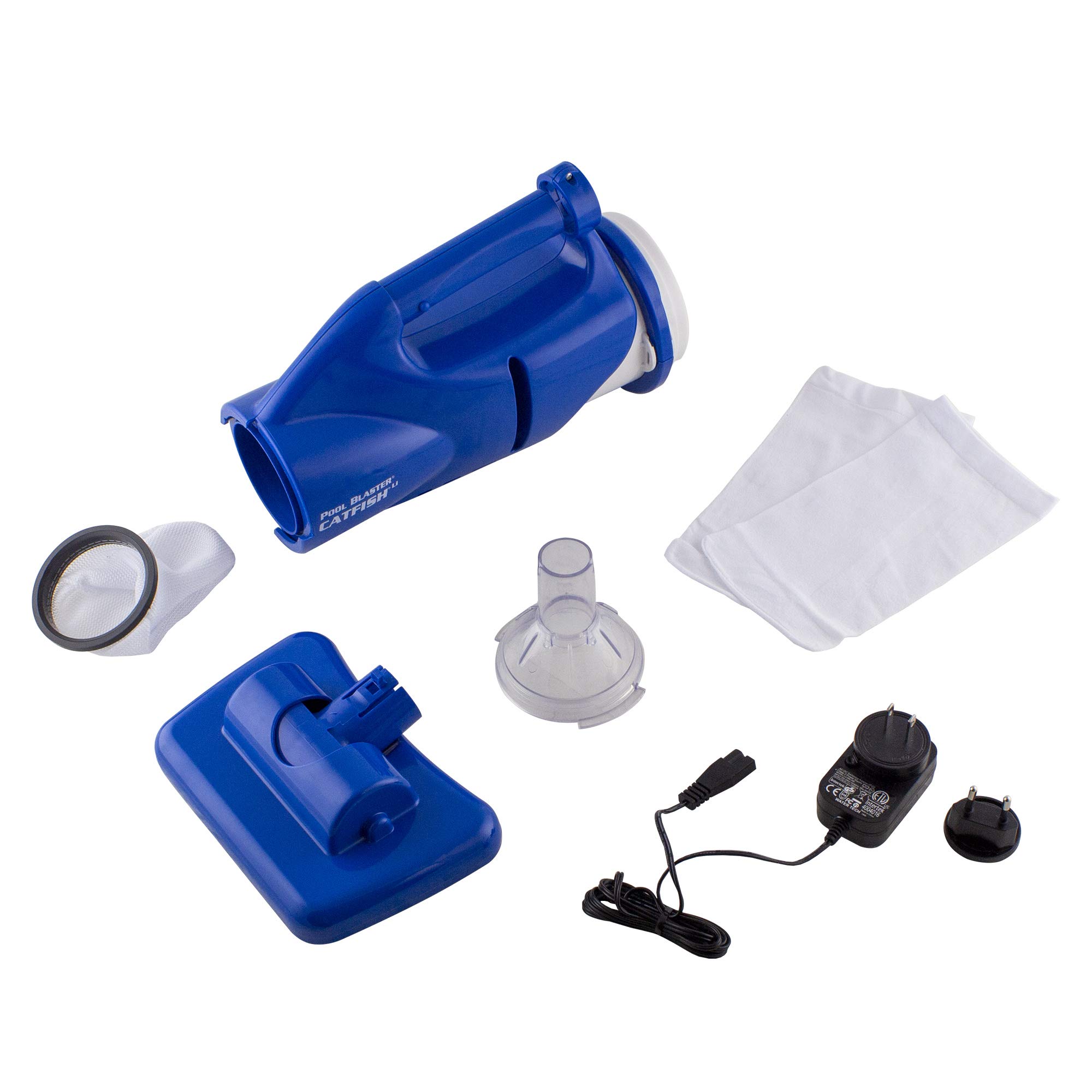 POOL BLASTER Water Tech Catfish Rechargeable Pool Cleaner - Battery-Powered Swimming Pool Vacuum for Hot Tubs, Spas, In-Ground & Above Ground Pools - Removes Dirt, Sand, Silt & Leaves - Perfect for Weekly Pool Maintenance & Seasonal Cleaning