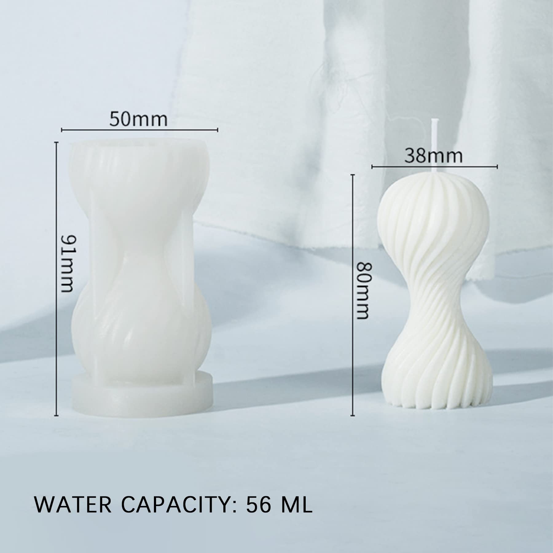Round Waves Silicone Candle Mold - DIY Aromatherapy Candle Making, Resin Casting, Wax Craft for Home Decor, Wedding & Spa Relaxation