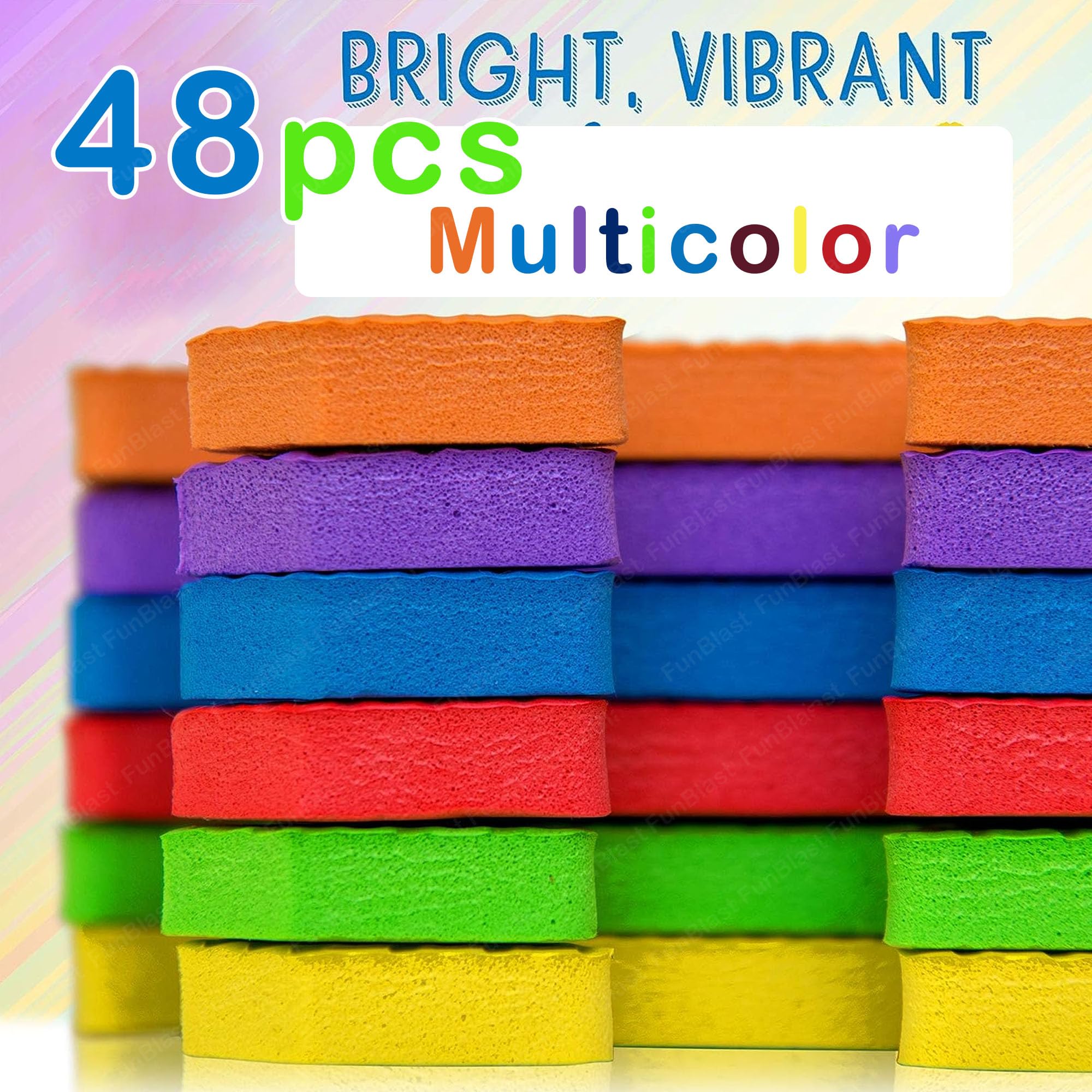 FunBlast 48-Piece Hindi Alphabet Foam Puzzle Mat for Kids - Colorful Interlocking ABC Learning Tiles for Playroom & Classroom Educational Activities