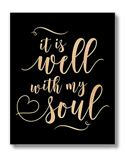 It Is Well With My Soul - Black and Gold