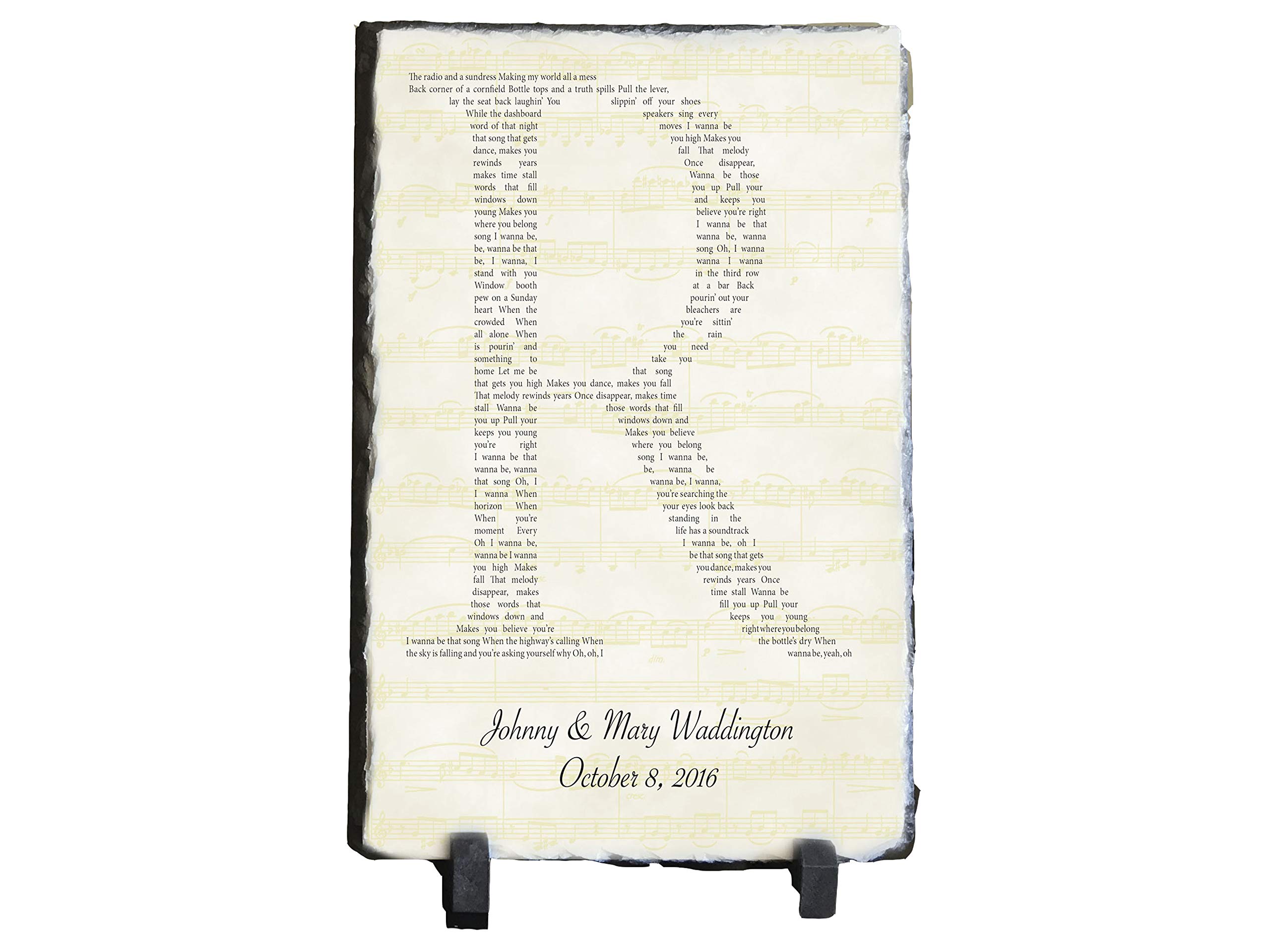 Handmade Personalized Wedding Slate Plaque - Custom Engraved Anniversary Gift for Couples, Rustic Home Decor for Wedding, Anniversary & Special Occasions