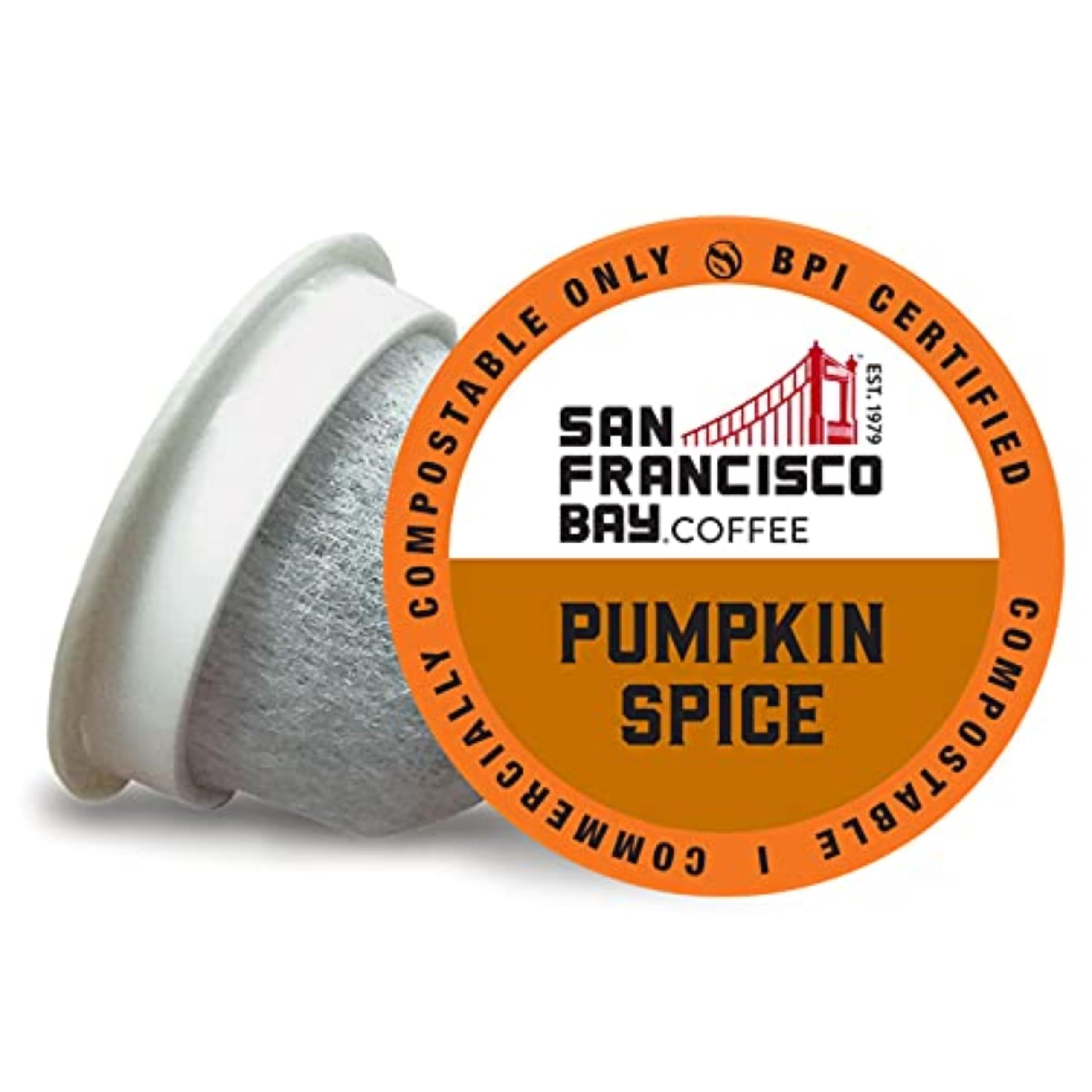 San Francisco Bay Compostable Coffee Pods - Pumpkin Spice (80 Count) K-Cup Compatible with Keurig 2.0, Flavored Medium Roast Coffee | Perfect for Fall Mornings, Office Brewing & Holiday Gatherings