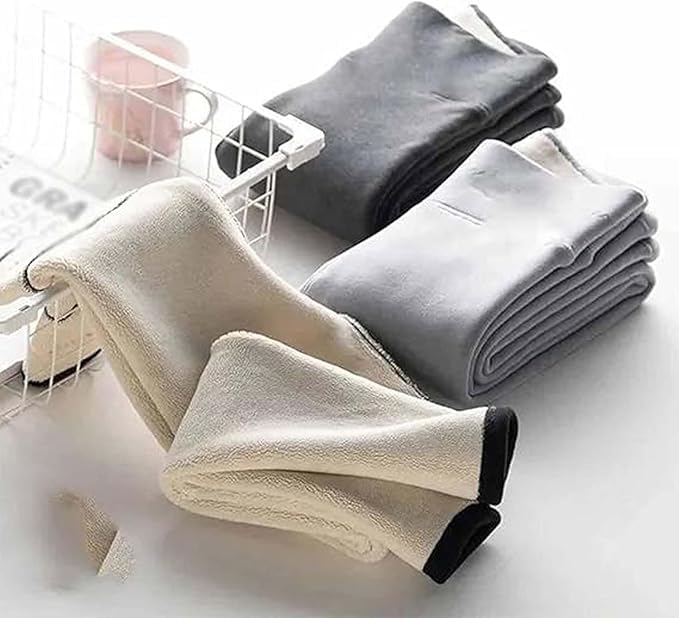 Premium Lambskin Winter Leggings for Women - Ultra Soft Fleece Lined Thermal Pants - Warm & Comfortable Cold Weather Leggings for Outdoor Activities, Skiing, and Casual Wear
