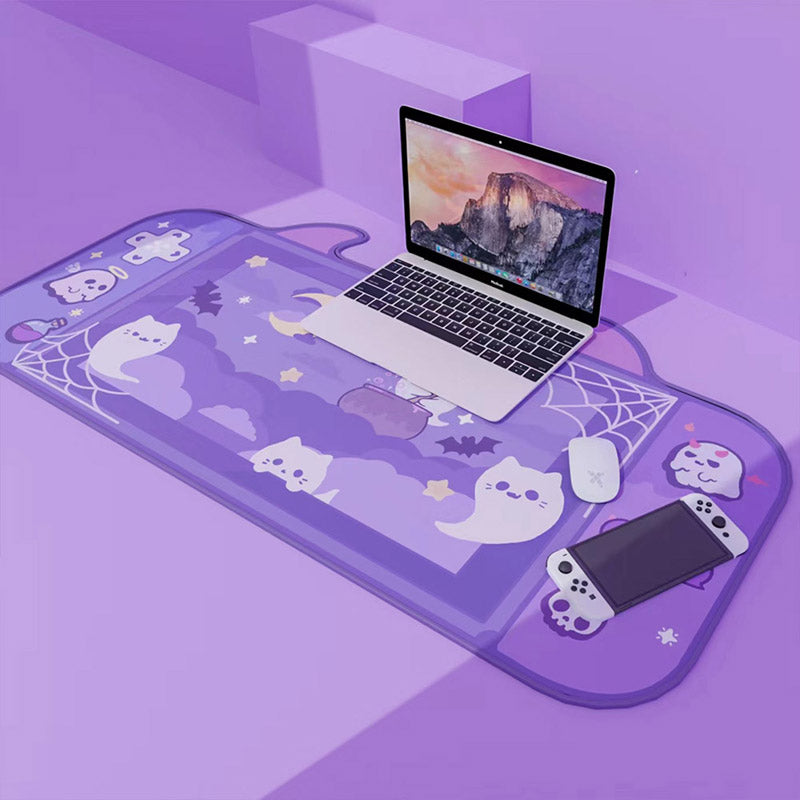 ACGAM Halloween Cute Ghosts Desk Mat - Large Non-Slip Gaming Mouse Pad for PC, Laptop, Office & Home Decor - Perfect for Halloween Party, Gaming Setup & Workspace Accessories