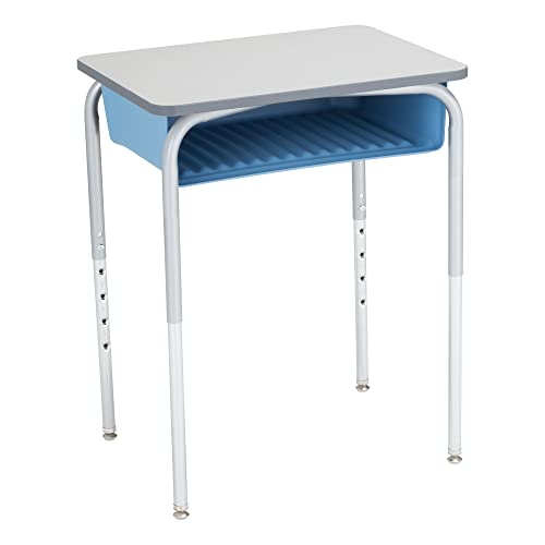 Gray Top, Brilliant Blue Book Box,silver Mist Frame