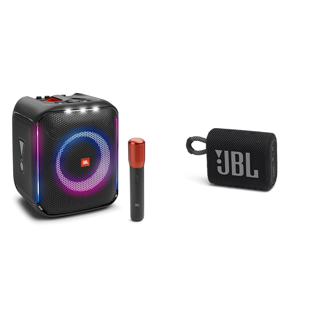JBL PartyBox Encore Portable Bluetooth Speaker with Built-In LED Lights | IPX4 Waterproof for Indoor & Outdoor Parties | 5-Hour Playtime | Perfect for Backyard BBQs, Pool Parties & Camping Trips