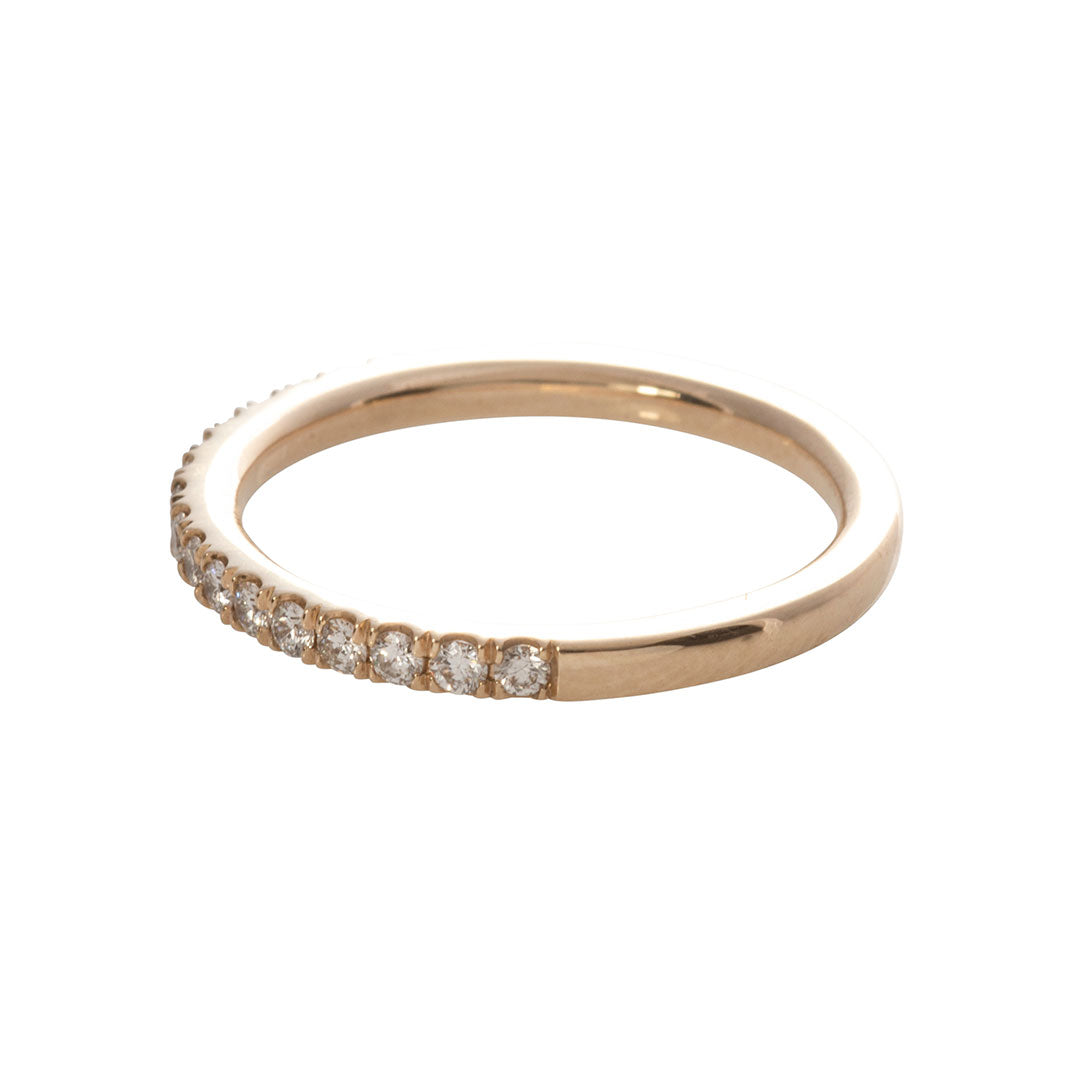 0.29ctw Diamond Pavé 14K Yellow Gold Halfway Eternity Band Ring for Women - Perfect for Weddings, Anniversaries & Special Occasions
