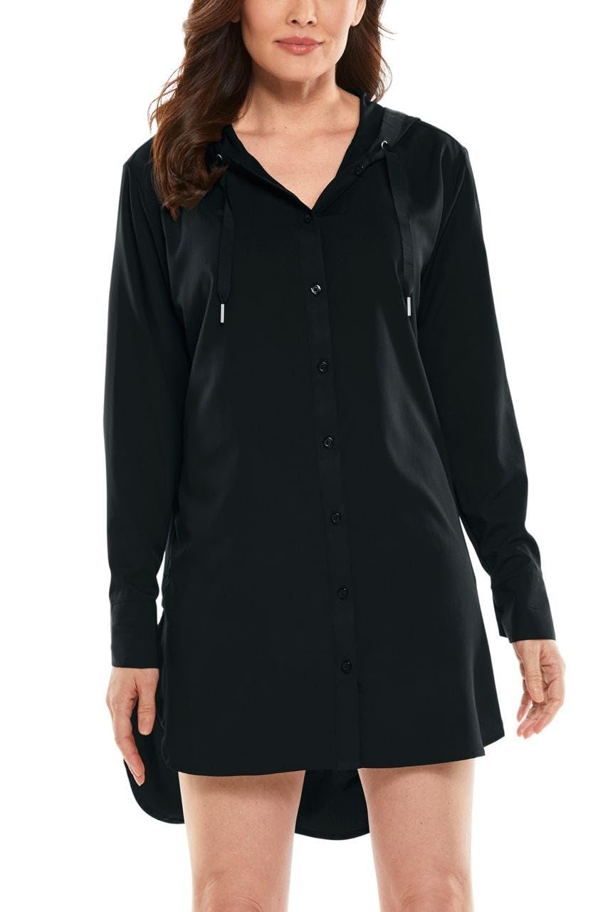 Coolibar UPF 50+ Women's Sun Protective Beach Shirt - Long Sleeve Lightweight Cover Up for Swimming, Surfing & Outdoor Activities