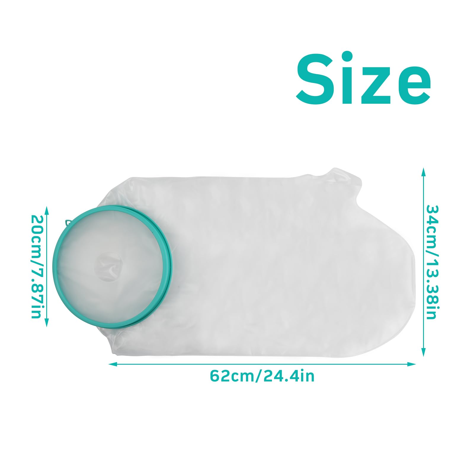 Anseom Reusable Adult Arm Cast Cover - Waterproof Shower Protector for Wounds & Bandages | Keep Dry While Bathing, Swimming & Washing Hands