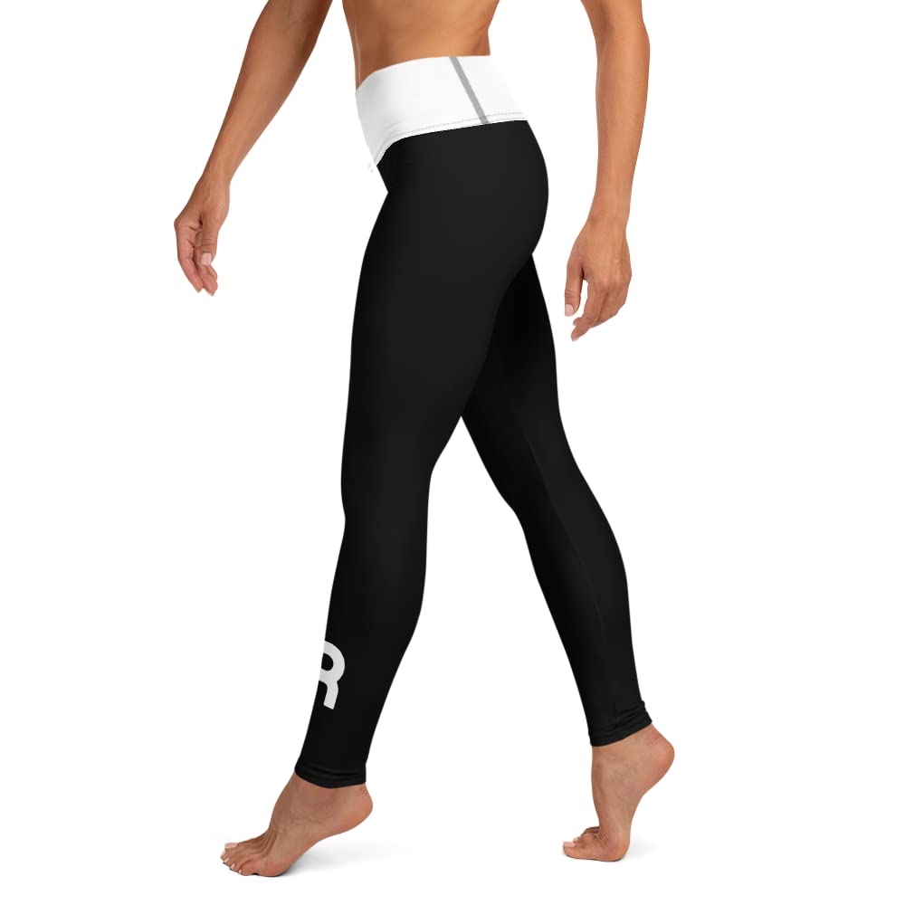 Women's High Waisted Workout Leggings - Gym Yoga Running Sports Pants - Breathable Stretchy Black & White - Perfect for Fitness, Lounge & Everyday Wear