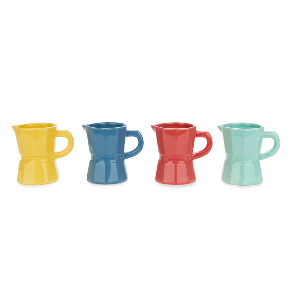 Colorful Italian Moka Espresso Coffee Cup Set - 6-Piece Multicolored Ceramic Espresso Cups for Home, Cafe & Gifting | Perfect for Italian Coffee Lovers & Entertaining