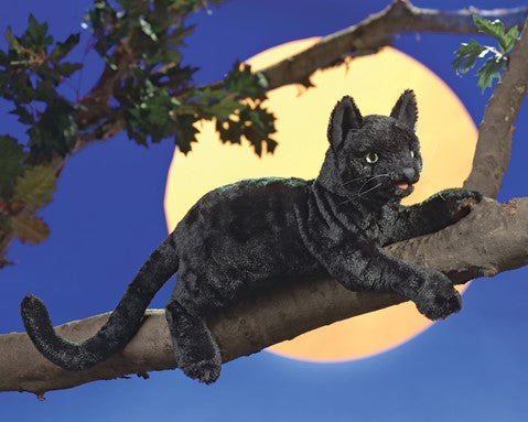 Black Cat Hand Puppet - Soft Plush Toy for Kids, Storytelling & Interactive Play - Perfect for Halloween, Birthday Gifts & Classroom Activities
