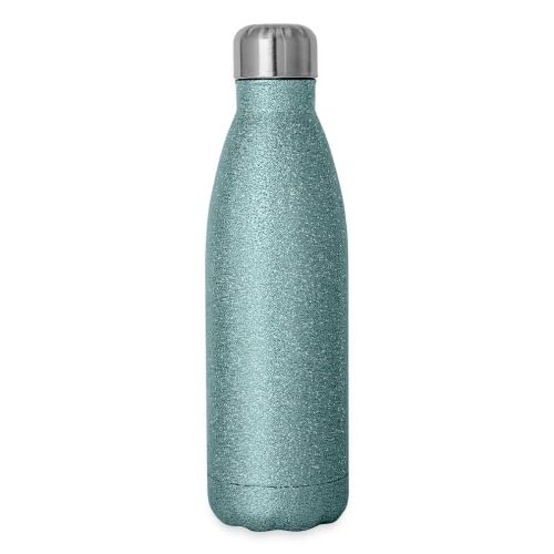 Custom Stainless Steel Water Bottle with Personalization - Add Your Own Text or Image | Insulated Turquoise Glitter Drinkware for Gym, Office & Outdoor Activities