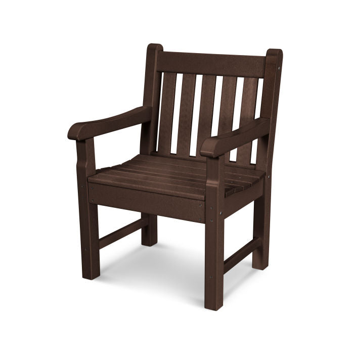 POLYWOOD Rockford Outdoor Garden Arm Chair - Durable All-Weather Resin Wicker Patio Furniture for Deck, Poolside & Backyard Relaxation