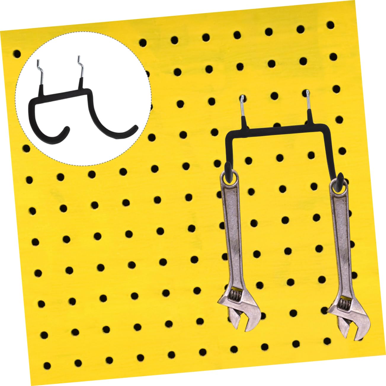 KICHOUSE Heavy Duty Stainless Steel Pegboard Hooks - 3 Pack Garage Tool Organizer for Workshop, Kitchen & Craft Room Storage