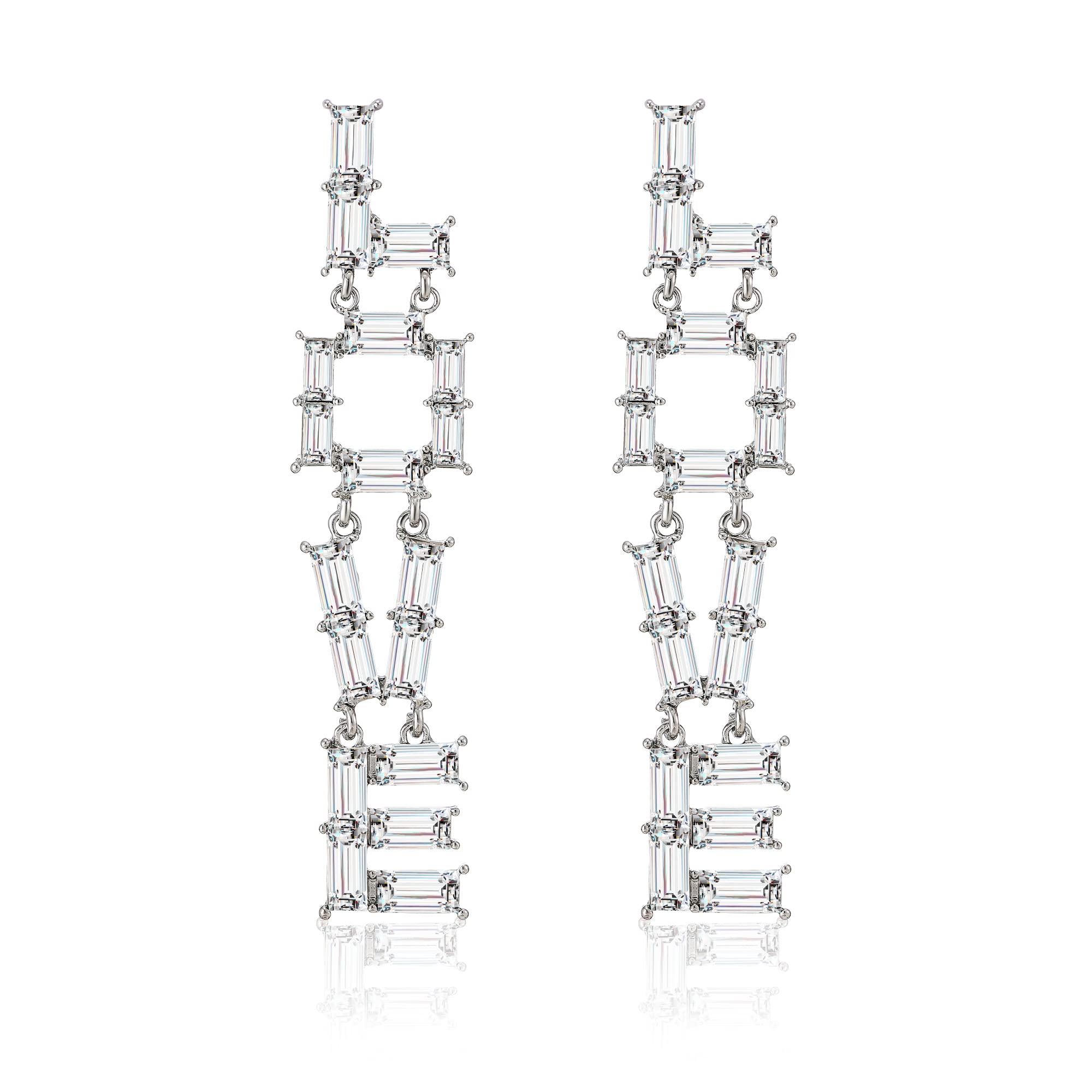 Sparkly Crystal Rhinestone Drop Dangle Tassel Earrings for Women - Long Boho Statement Earrings for Wedding, Party & Evening Wear | Elegant Eardrop Jewelry Gift