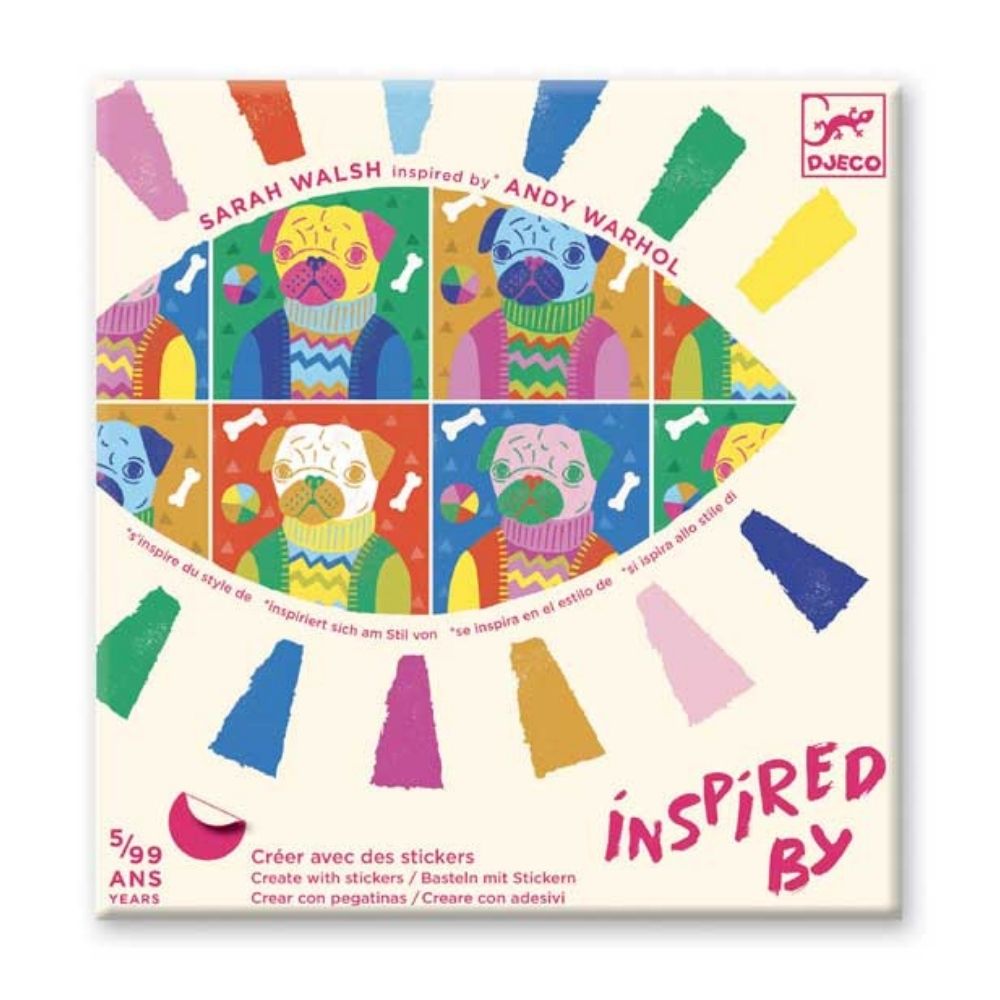Totally Pop (Andy Warhol) Collage Activity Kit by Djeco - Creative Art Project for Kids & Adults - Perfect for Home, Classroom & Party Activities