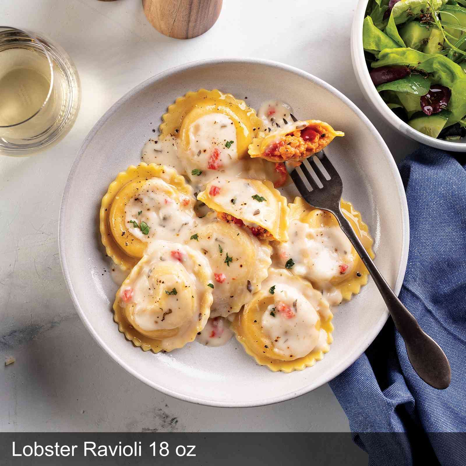 Omaha Steaks Gourmet Dinner for 2 - Premium New York Strip Steaks, Lobster Ravioli, Buttered Green Beans & Garlic Baguettes | Perfect for Romantic Dinners, Anniversaries & Special Occasions | Serves 2-4