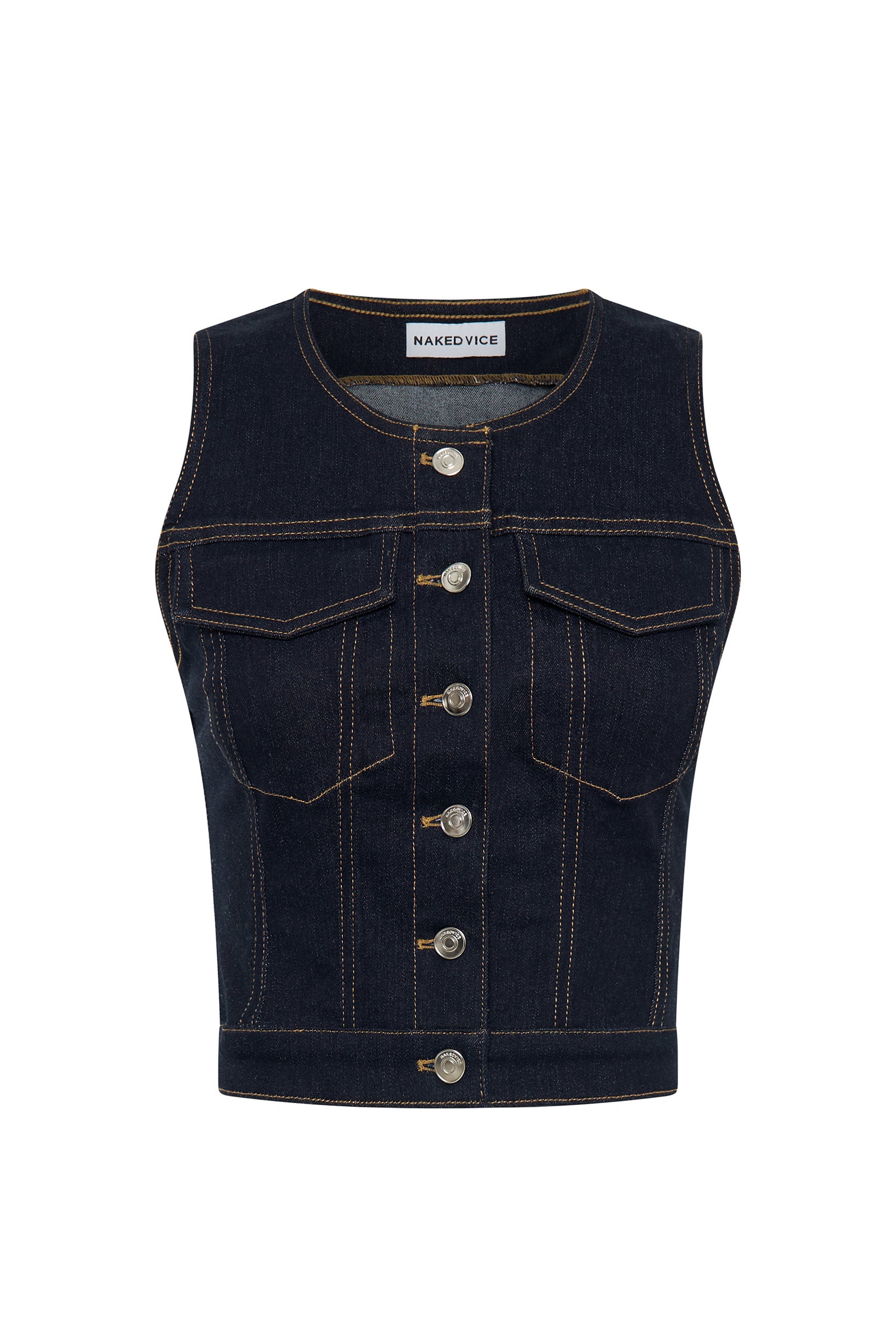 The Rina Dark Blue Vest for Women - Stylish & Comfortable Layering Piece for Work, Travel & Casual Outfits