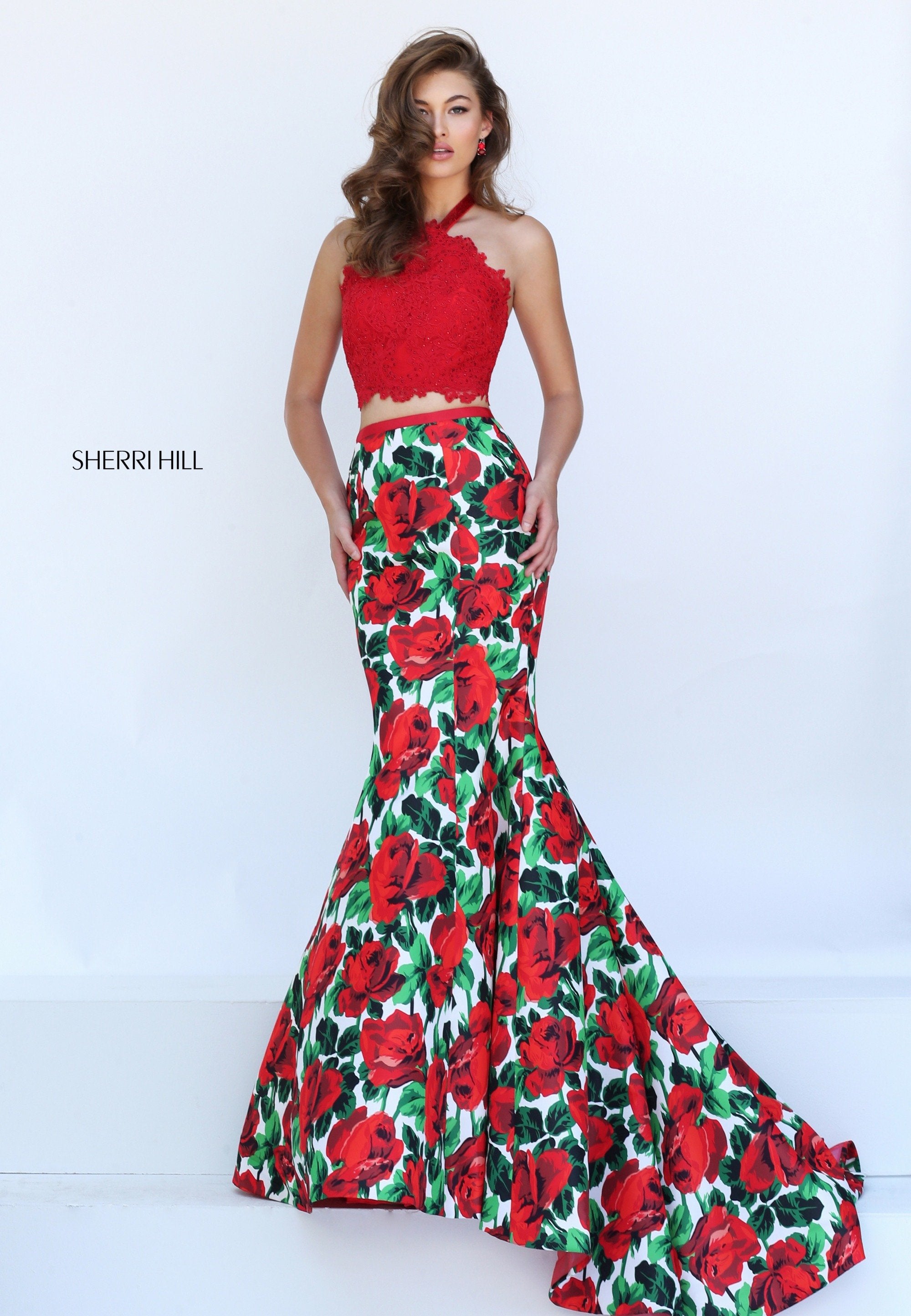 red/red print