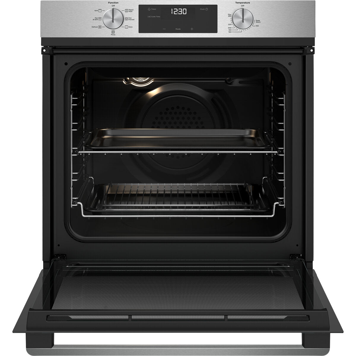 Westinghouse 60cm Stainless Steel Multi Function Oven WVE6515SD - Built-in Electric Oven with Convection, Timer & 5 Cooking Modes - Perfect for Baking, Roasting & Broiling in Modern Kitchens