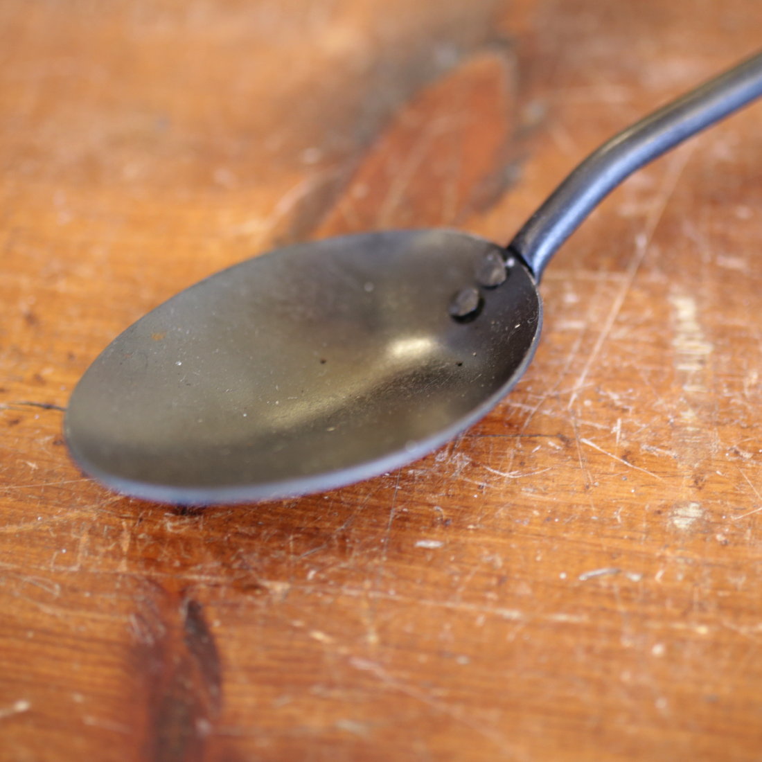 Hand Forged Stainless Steel Spoon - Durable Kitchen Utensil for Cooking, Serving & Eating - Perfect for Home, Camping & Outdoor Use