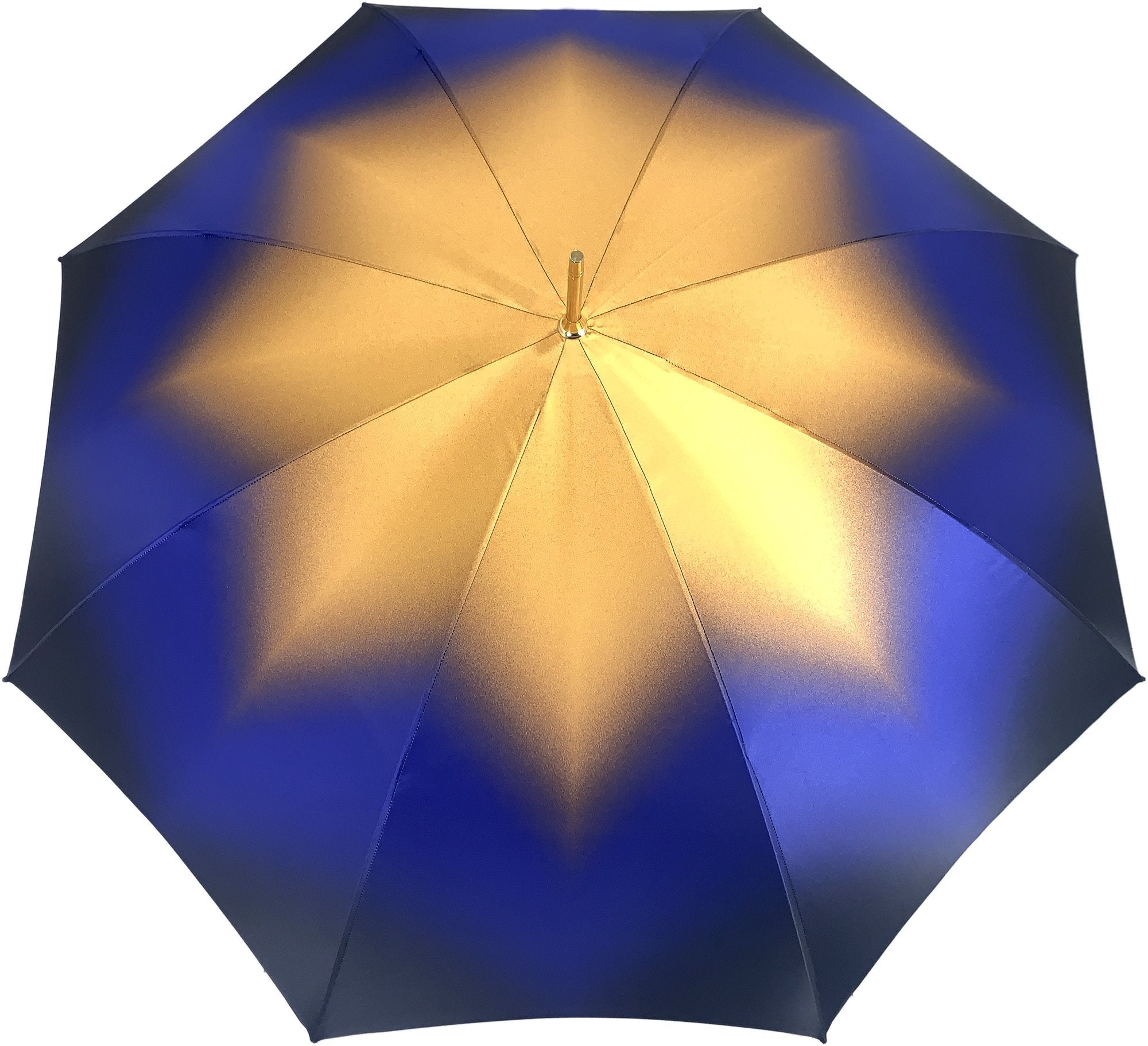 Luxury Blue Satin Double Canopy Umbrella - Waterproof Windproof Outdoor Patio Garden Beach Sunshade for Women & Men