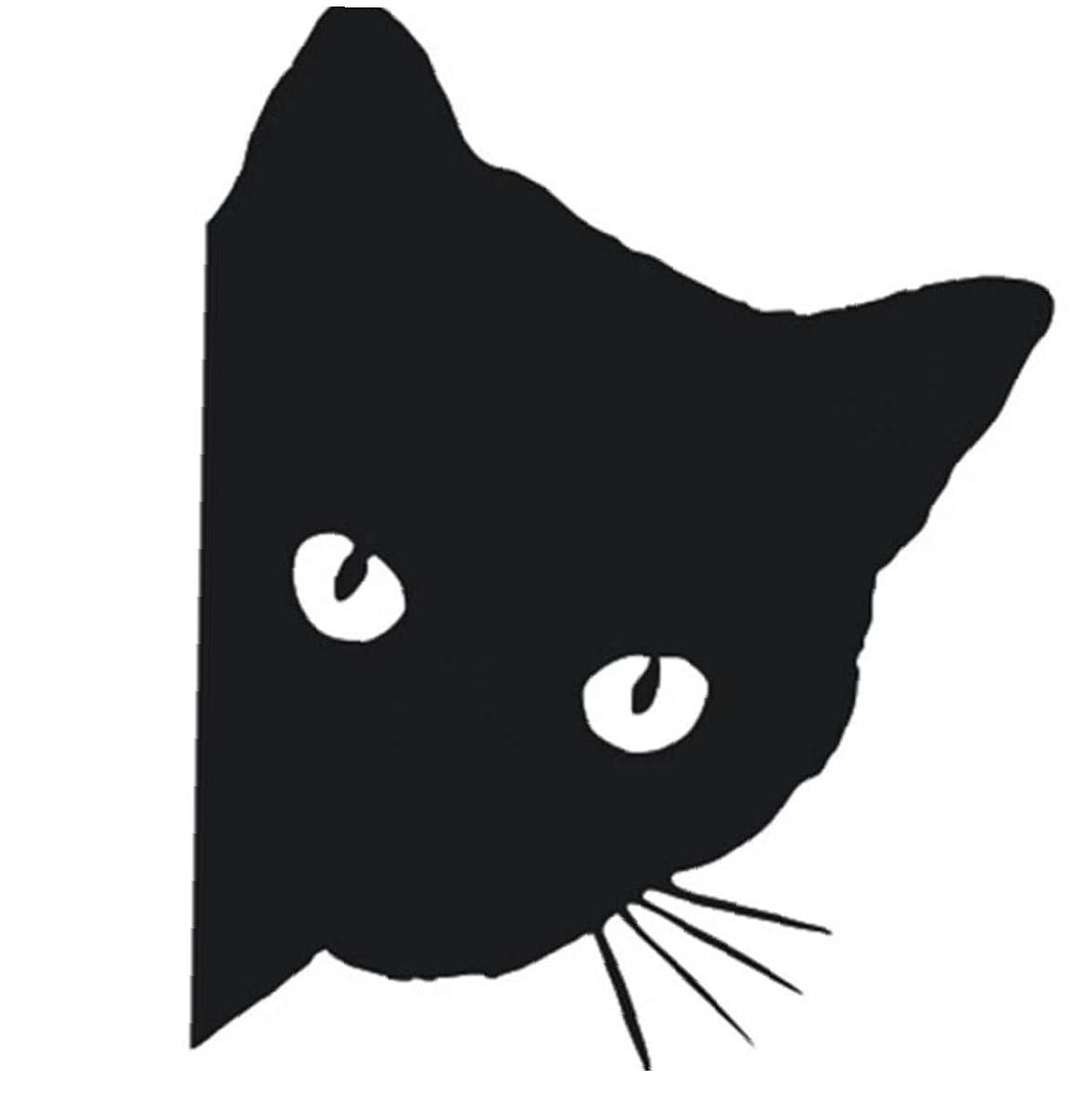 Ruluti Black Cat Car Stickers - Scratch-Resistant Vinyl Decals for Car Body & Doors - Fun Home & Wall Decor - Perfect for Halloween, Pet Lovers & Automotive Enthusiasts
