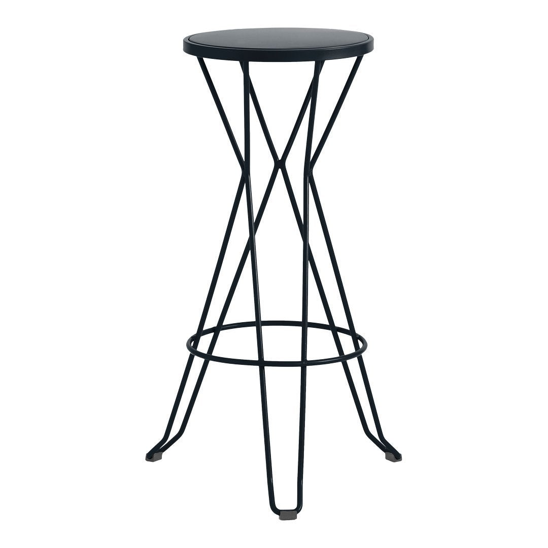 Isimar Madrid Stool - Modern Wooden Bar Stool with Metal Frame for Kitchen, Dining Room & Home Decor | Comfortable & Stylish Seating Solution