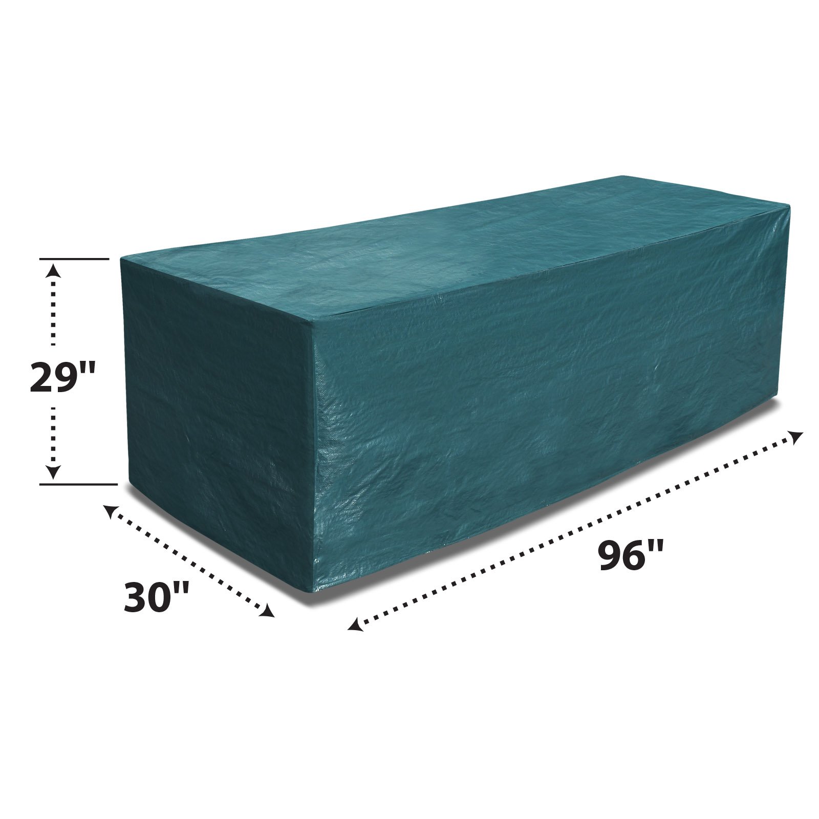 BenefitUSA Waterproof Patio Furniture Cover 98x30x29 Inches, Outdoor Garden Table Set Protector - Heavy Duty UV Resistant Green - Perfect for Backyard, Deck & Poolside Use