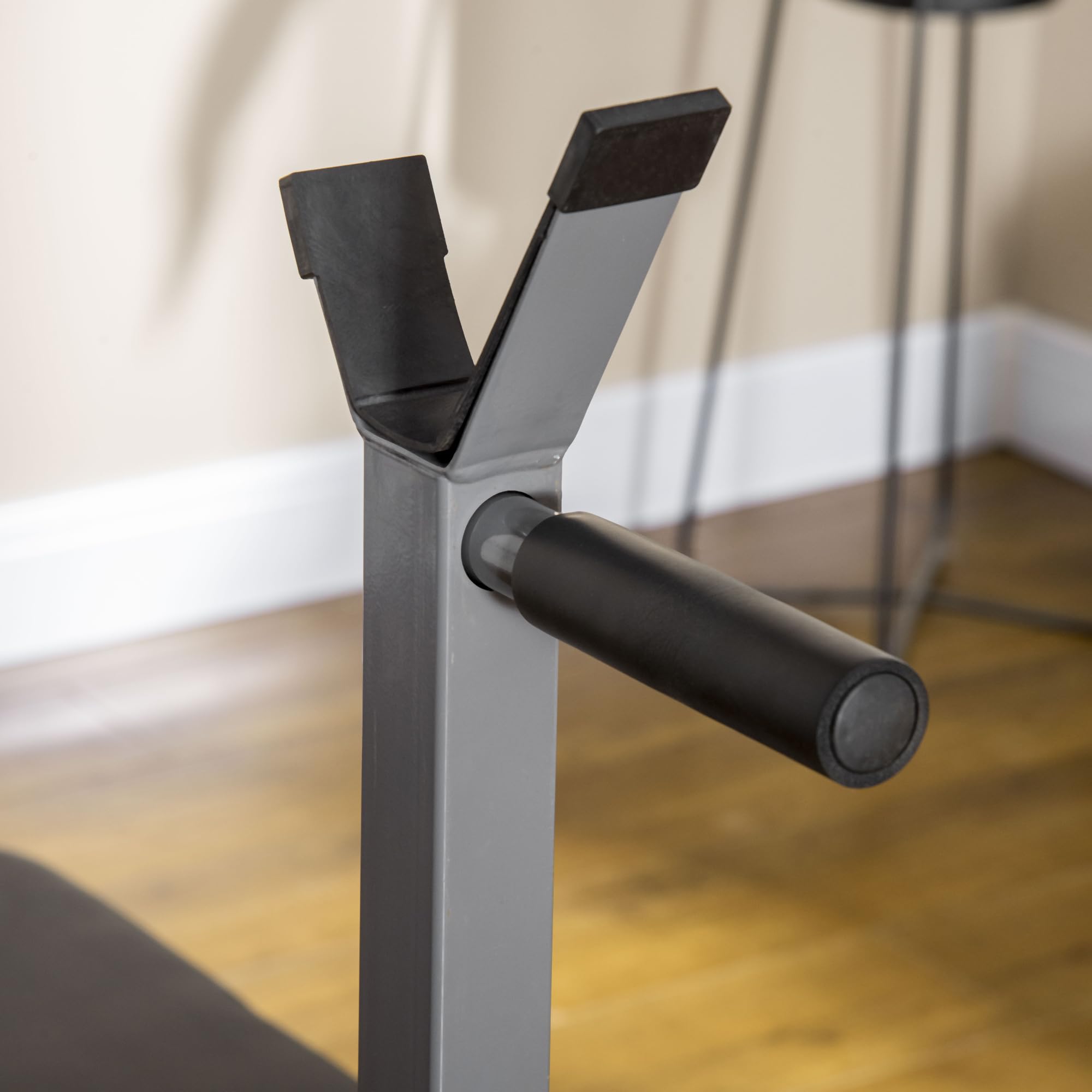 Soozier Adjustable Weight Bench - Foldable Bench Press with Barbell Rack & Dip Station for Home Gym, Strength Training & Full Body Workout - Perfect for Home Fitness, Muscle Building & Cross Training