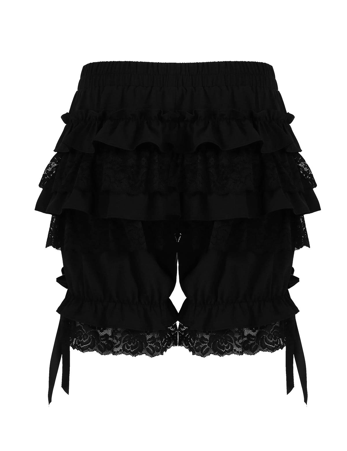 YiZYiF Women's Cotton Japanese Style Ruffled Pumpkin Shorts - Comfortable Bloomers & Safety Underwear for Casual Wear, Loungewear & Cosplay
