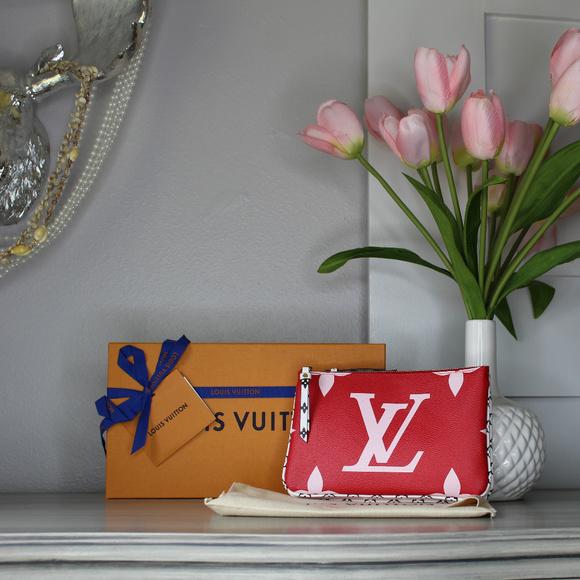 Authentic Louis Vuitton LV Pochette Double Zip Wallet Monogram Canvas - Perfect for Everyday Use, Travel & Gift Giving