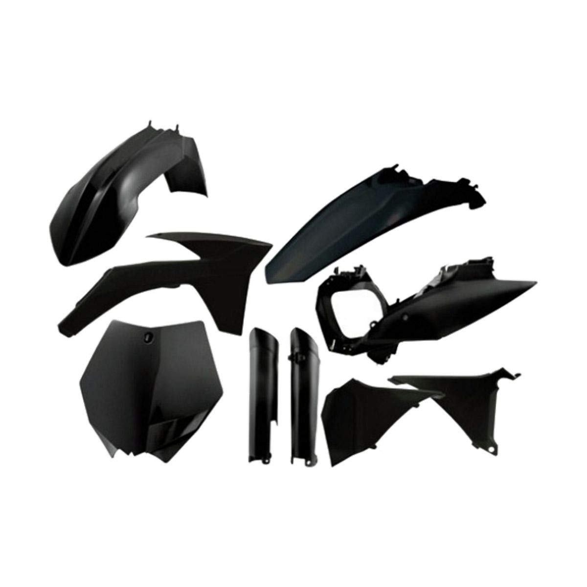 Acerbis Full Plastic Kit for KTM Dirt Bike - Black (2205280001) | One Size Universal Fit | Off-Road Motorcycle Body Replacement Parts for Trail & Motocross Racing