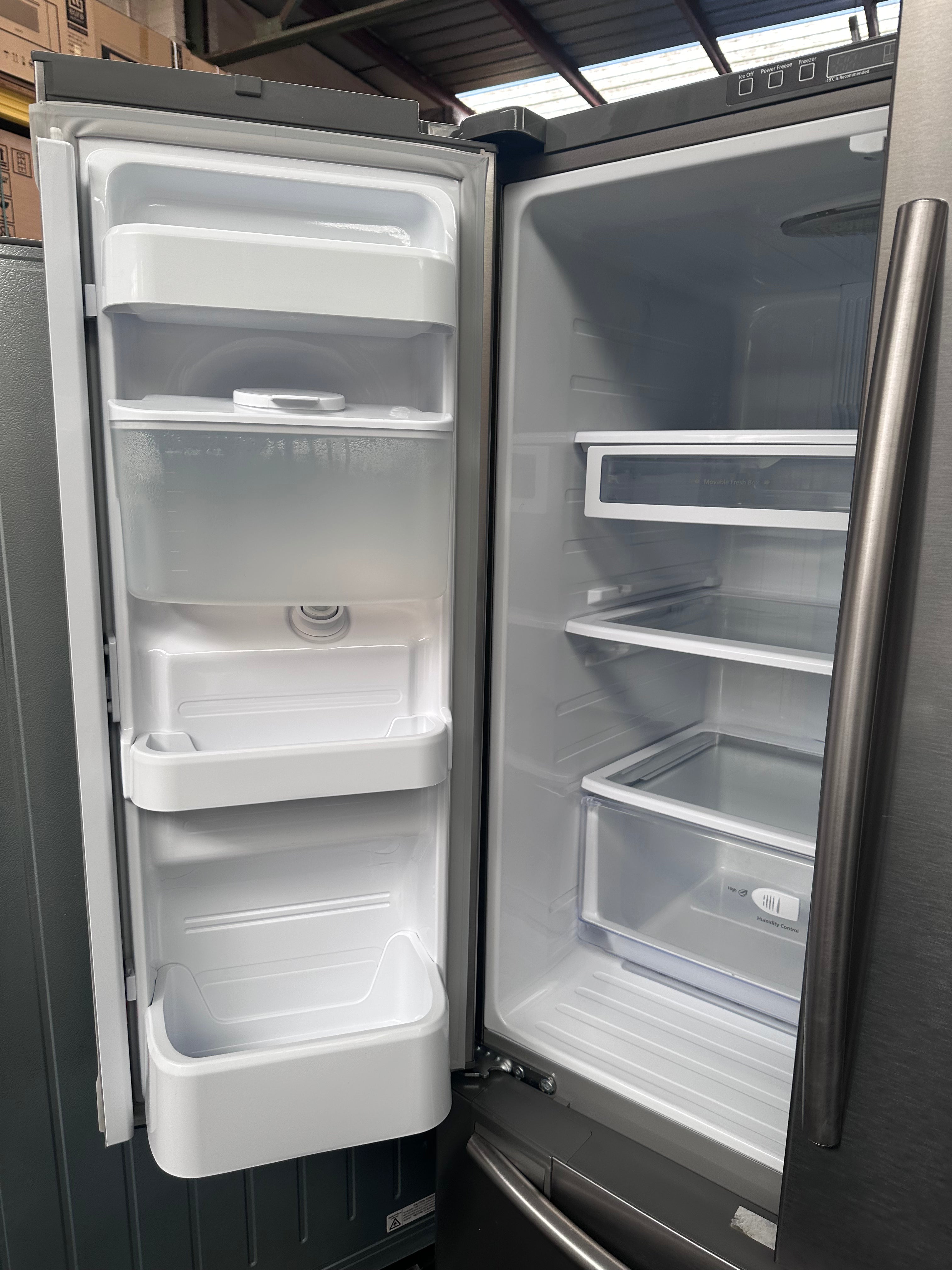 Samsung 583L French Door Refrigerator SRF583DLS - Energy Efficient, Water & Ice Dispenser [Certified Refurbished] for Modern Kitchen & Open Floor Plan Homes