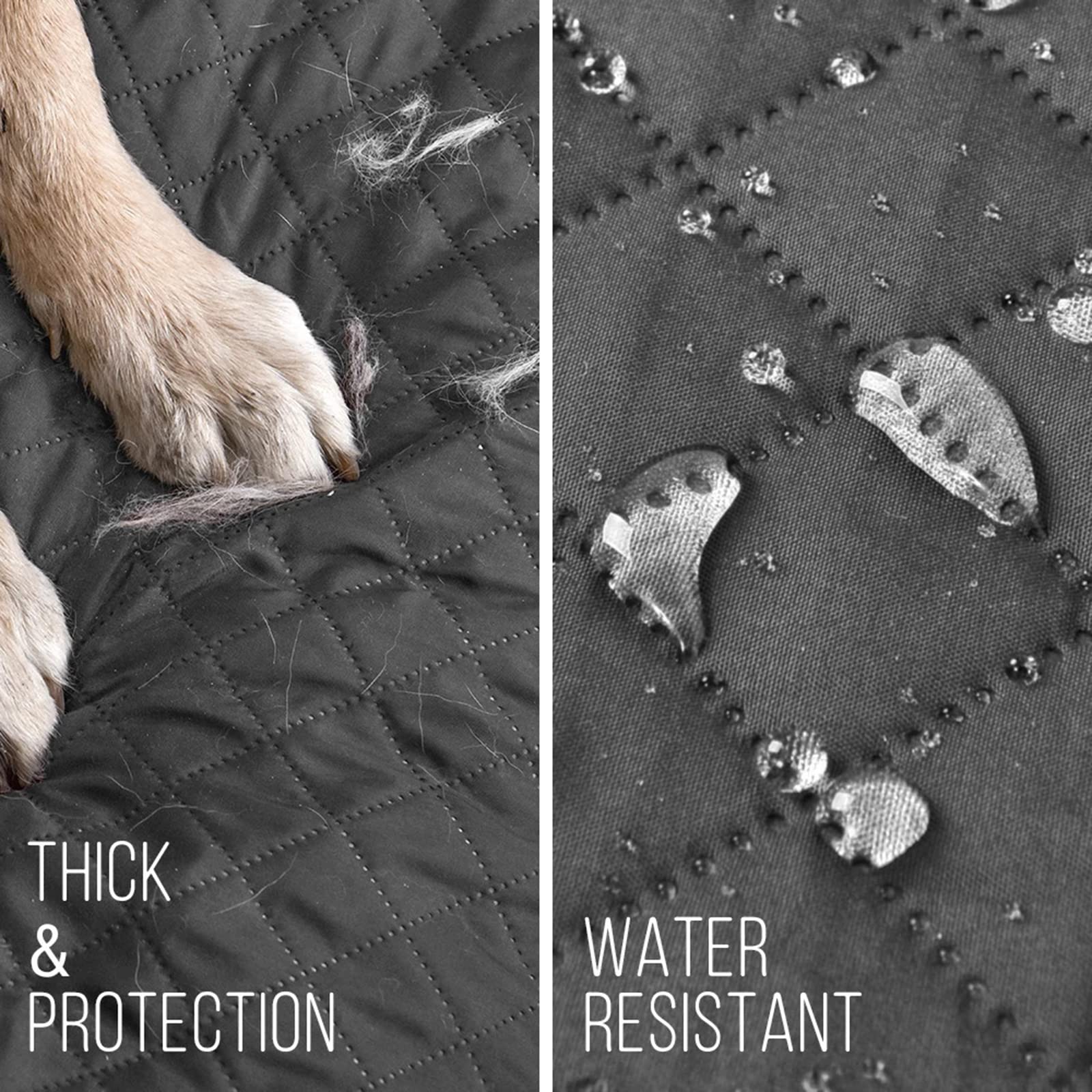 Reversible Water Resistant Sofa Slipcover with Elastic Straps - Stretchable Couch Cover Furniture Protector for Pets, Kids & Children | Perfect for Living Room, Family Room & Pet-Friendly Homes