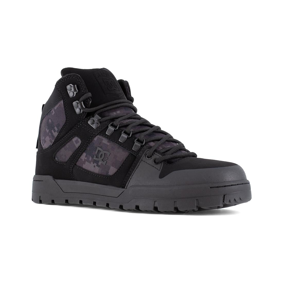 Pure Work Composite Toe Waterproof Mid‑Cut Boot – Black/Camo