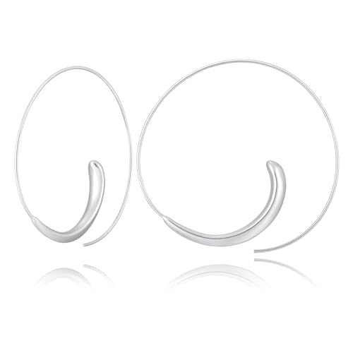 Silver Spiral Hoop
