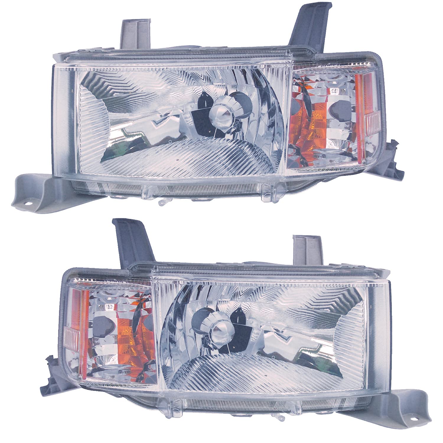 2004-2006 Scion xB Replacement Headlights Pair - Left Driver & Right Passenger Side - Durable Halogen Front Lamps for Night Driving & Improved Visibility