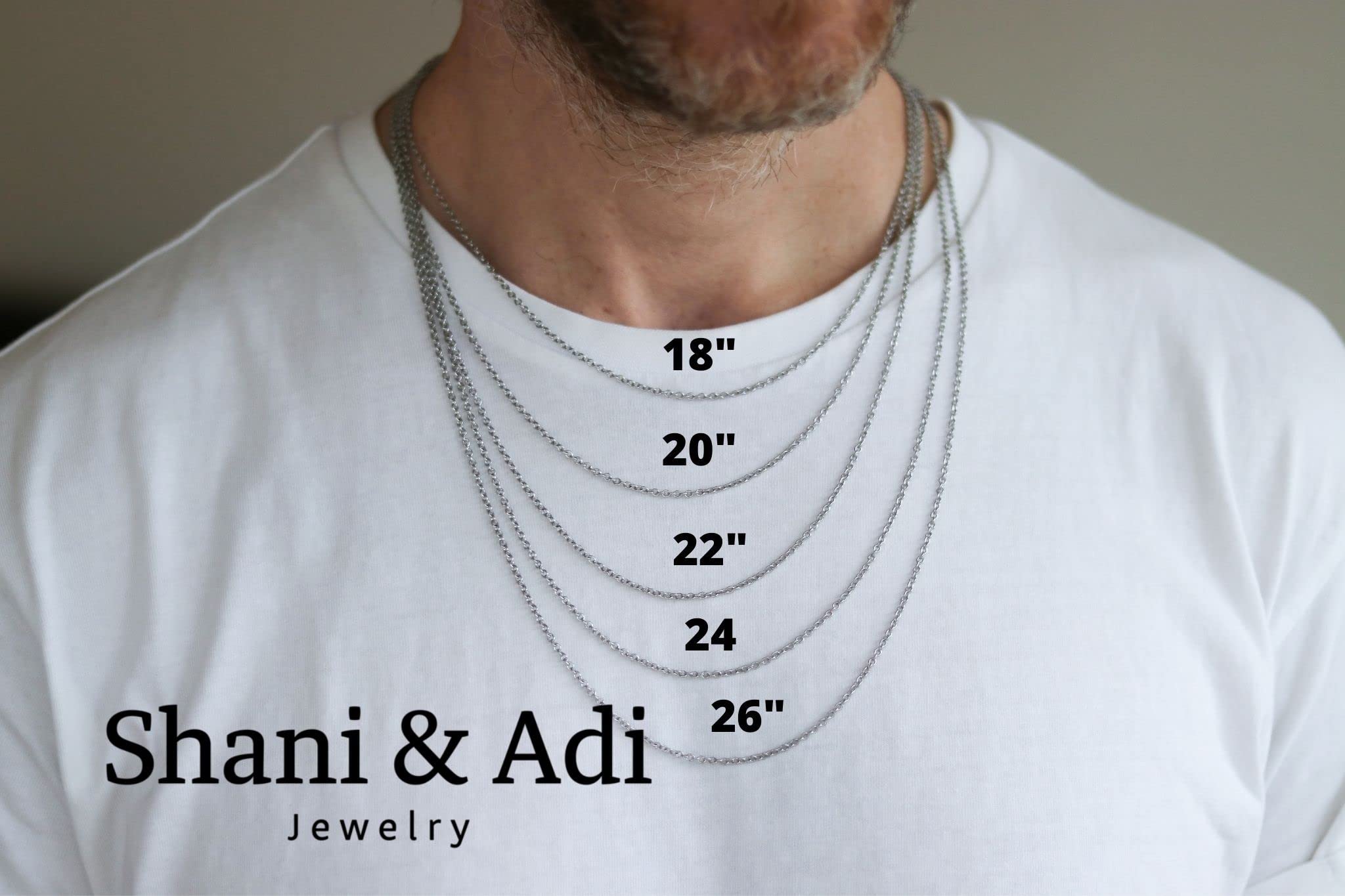 Men's Silver Rectangle Bar Necklace - Waterproof Chain Pendant for Groomsmen Gifts, Yoga & Everyday Wear | Stylish Jewelry Gift for Him