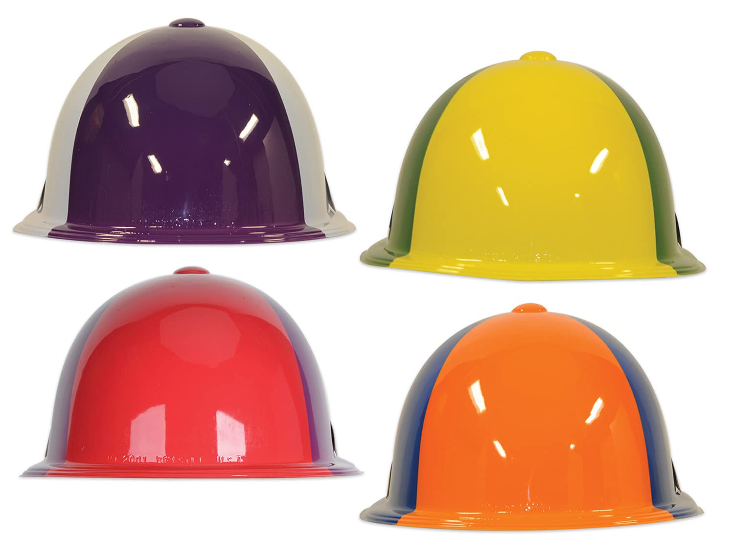 Beistle 48-Piece Colorful Plastic Jockey Helmet Hats for Horse Racing Party Supplies - Race Day Headwear for Kentucky Derby, Equestrian Events & Themed Costume Parties