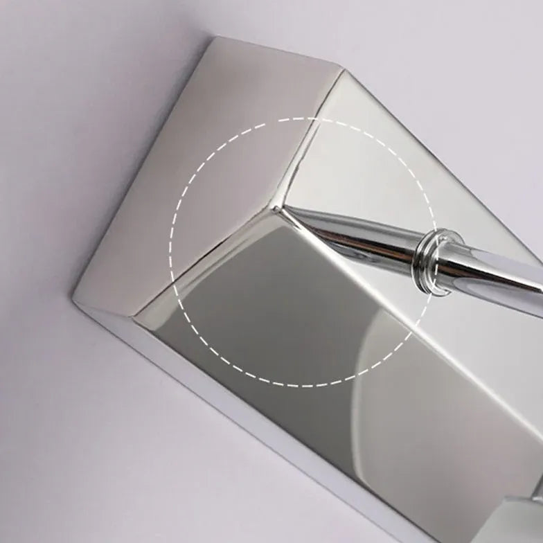 Frosted Glass Silver Mirror Bathroom Wall Lights - Modern Vanity Lighting for Bathroom, Powder Room & Dressing Area - Perfect for Makeup, Shaving & Home Decor