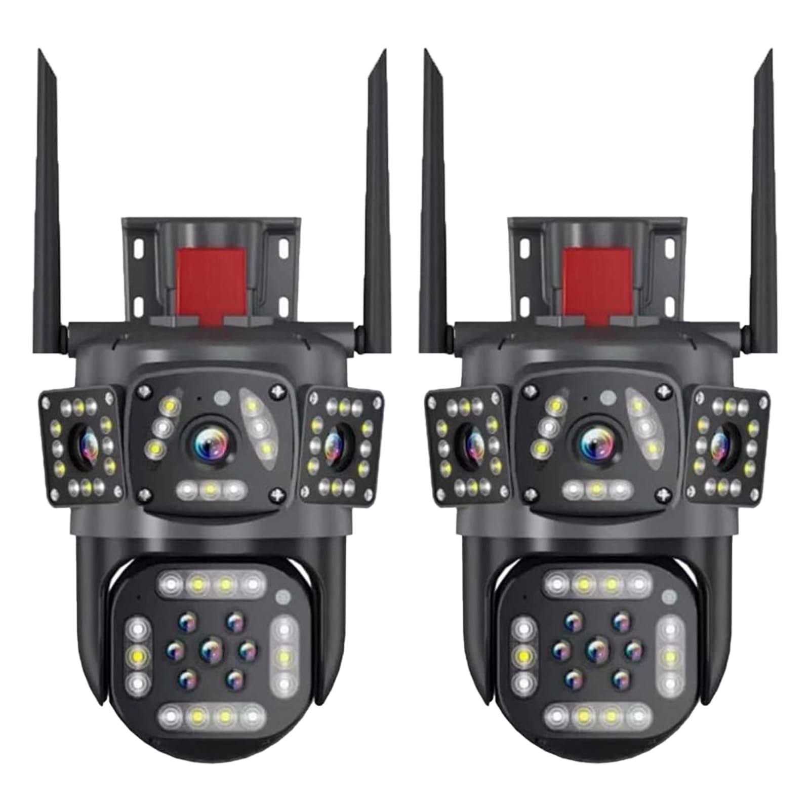 Outdoor Waterproof Wireless WiFi HD Security Camera 360° View - 2 Pack for Home Surveillance, Night Vision, Weatherproof, Motion Detection - Ideal for Backyard, Garage & Front Door Monitoring