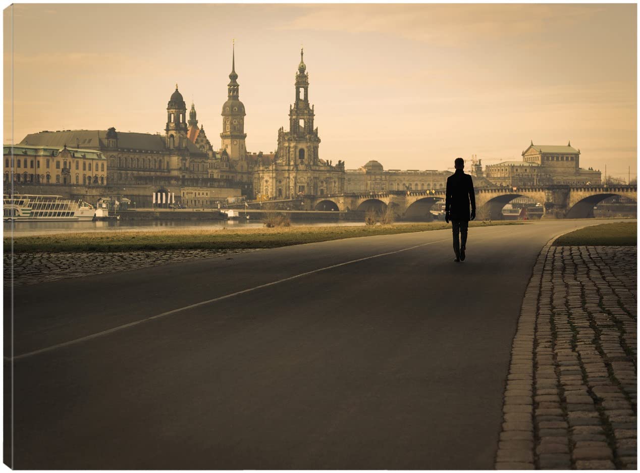 Stefano Corso Dresden Symphony Fine Art Canvas Print - 32x24 Inch Wall Decor for Living Room, Bedroom, Office & More - Ready to Hang - Modern Home & Office Wall Art Decor