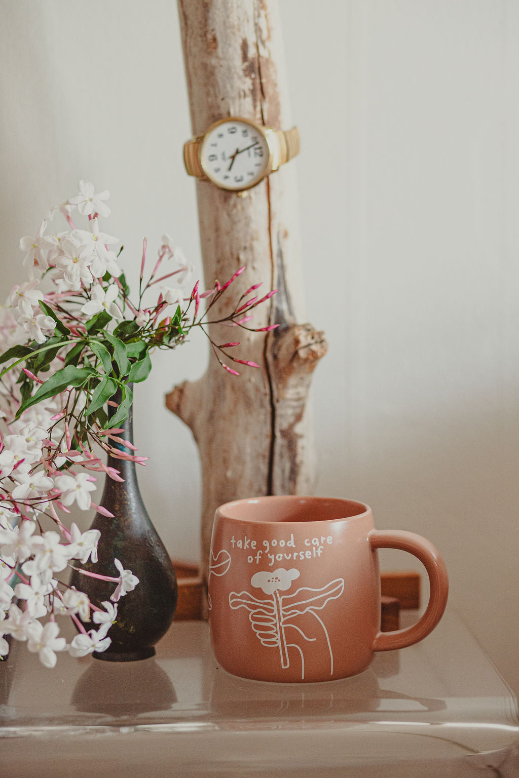 Self-Care Ceramic Coffee Mug - Inspirational Motivational Gift for Women & Men - Perfect for Office, Home & Relaxation Moments