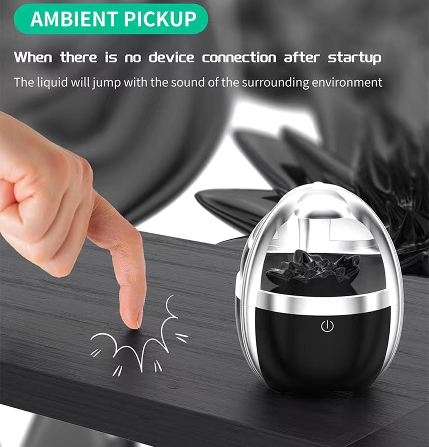 Ferrofluid Bluetooth Speaker with 4-Color Customizable LED Lights | Wireless Bluetooth 5.0 Speaker for Home, Office & Parties | Cool Tech Gadget for Men's Birthday Gifts