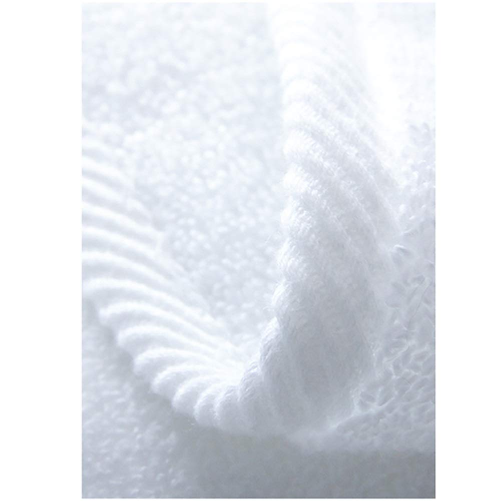 3-Piece Soft Cotton Hand Towels & Bath Towels Set - Highly Absorbent, Quick Dry, No Fading - Perfect for Home, Travel, Baby Care & Spa Use (White)