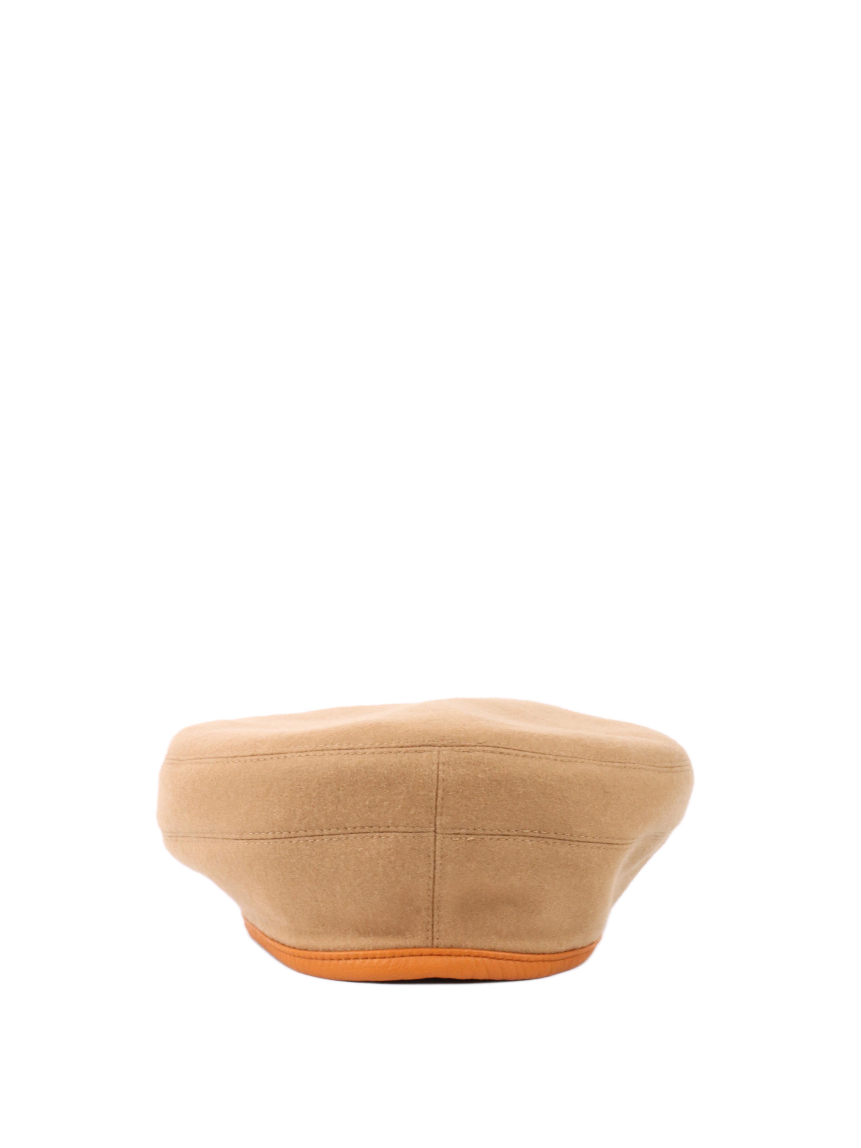 Hermes Camel Beret Hat - Size 58, Soft Wool French Style Beret for Women & Men | Perfect for Fall Fashion, Parisian Outfits & Casual Wear