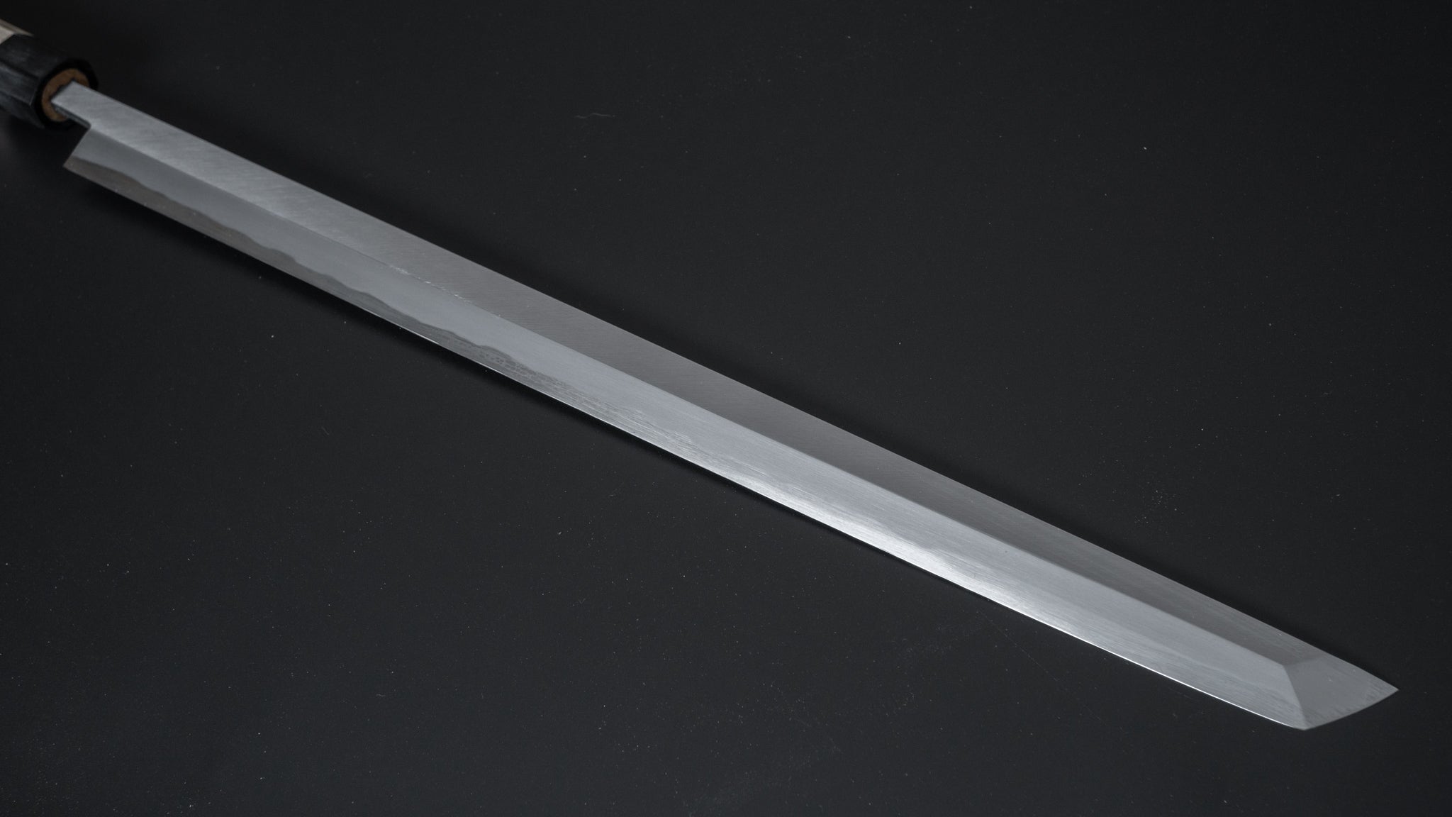 Hitohira Togashi White #2 Maguro Kiri 540mm Japanese Sashimi Knife with Ho Wood Handle & Saya - Perfect for Sushi Chefs & Home Cooking Enthusiasts